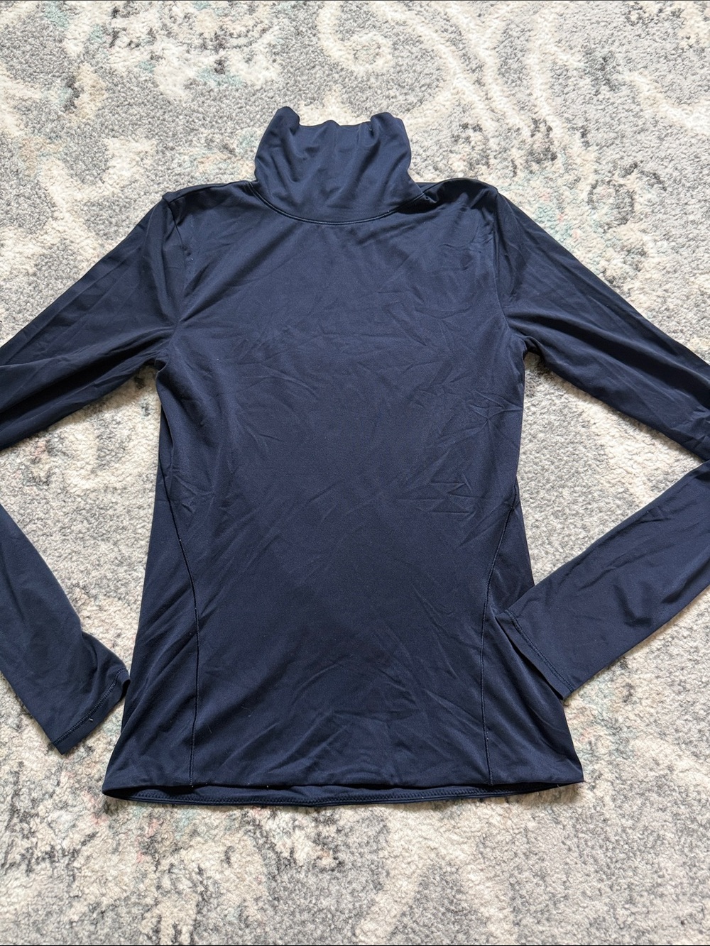 Lululemon Wundermost Ultra-Soft Nulu Long-Sleeve Turtleneck in the True Navy